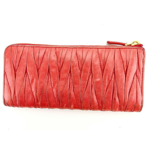 Miu Miu Matelasse zipper Wallet pink long - Picture 1 of 5
